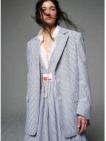 韓國MARDI MERCREDI - SEERSUCKER JACKET STRIPE (GREY)