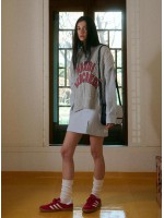 韓國MARDI MERCREDI - COTTON CABLE VEST LOGO (HEATHER)