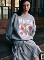韓國MARDI MERCREDI - SWEATSHIRT NUMERO 23 (GREY WHITE)
