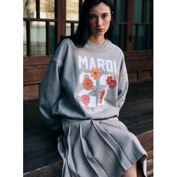 韓國MARDI MERCREDI - SWEATSHIRT NUMERO 23 (GREY WHITE)