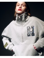 韓國MARDI MERCREDI - HALF ZIP UP LOGO M_GREY