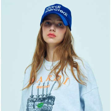 韓國MARDI MERCREDI - CORDUROY CAP MARDI (BLUE WHITE)