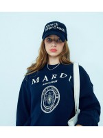 韓國MARDI MERCREDI - CORDUROY CAP MARDI (NAVY WHITE)