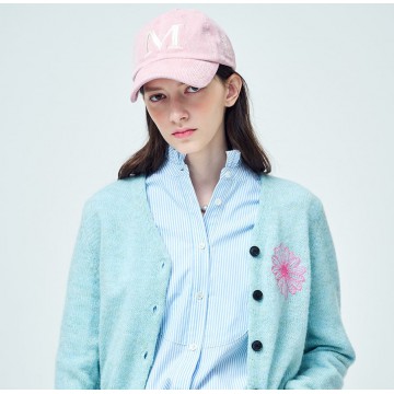 韓國MARDI MERCREDI - CORDUROY CAP M (PINK WHITE)