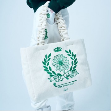 韓國MARDIMERCREDI ACTIF - TERRY TOTE BAG (IVORY GREEN)