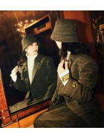 韓國MARDI MERCREDI - WOOL BUCKET HAT MULTI CHECK MRCD (KHAKIBROWN)