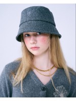韓國MARDI MERCREDI - WOOL BUCKET HAT HERRINGBONE MRCD (GREY GREY)