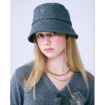 韓國MARDI MERCREDI - WOOL BUCKET HAT HERRINGBONE MRCD (GREY GREY)