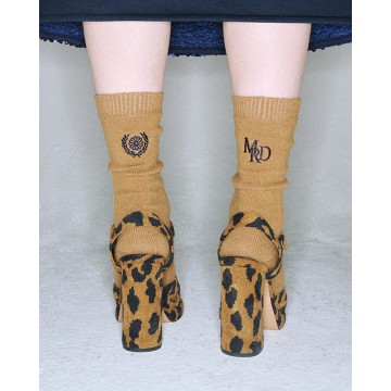 韓國MARDI MERCREDI - ALPACA SOCKS MRD LOGO (CAMEL NAVY)
