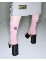 韓國MARDI MERCREDI - ALPACA SOCKS MRD LOGO (PINK NAVY)