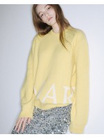 韓國MARDI MERCREDI - CASHMERE BLENDED PULLOVER LOGO SIMPLE (LEMON IVORY)