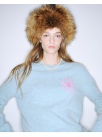 韓國MARDI MERCREDI - RACCOON BLENDED BASIC CREW NECK (MINT PINK)