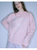 韓國MARDI MERCREDI - CASHMERE BLENDED PULLOVER FLOWERMARDI (PINK IVORY)