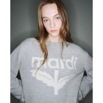 韓國MARDI MERCREDI - CASHMERE BLENDED PULLOVER BLOOMMARDI (HEATHER IVORY)