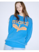 韓國MARDI MERCREDI - CASHMERE BLENDED PULLOVER BLOOMMARDI (BLUE ORANGE)
