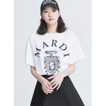 韓國MARDIMERCREDI - TSHIRT BIJOU MARDI_IVORY NAVY