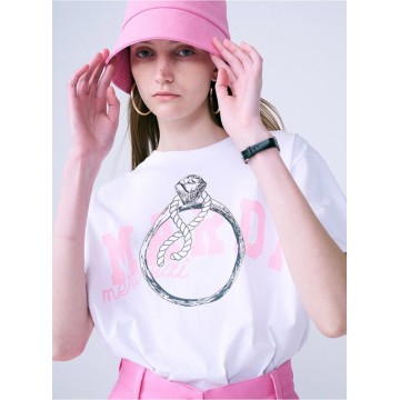 韓國MARDIMERCREDI - TSHIRT RING WITH ROCK_WHITE