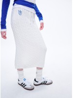 韓國MARDI MERCREDI - CABLE MAXI SKIRT MRCD_WHITE BLUE
