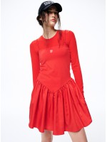 韓國MARDI MERCREDI - MINI LAYERED DRESS STRAP MRCD_RED WHITE
