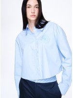 韓國MARDI MERCREDI - CROPPED POPLIN SHIRT_SKY BLUE