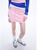 韓國MARDI MERCREDI - CABLE MINI SKIRT MRCD_PINK BLUE