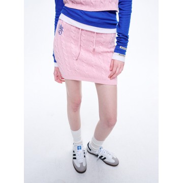 韓國MARDI MERCREDI - CABLE MINI SKIRT MRCD_PINK BLUE