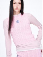 韓國MARDI MERCREDI - CABLE TOP SLEEVELESS MRCD_PINK BLUE
