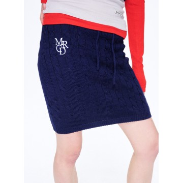 韓國MARDI MERCREDI - CABLE MINI SKIRT MRCD_NAVY WHITE