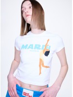 韓國MARDI MERCREDI - CROPPED TSHIRT SWIMMER_WHITE