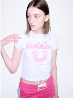 韓國MARDI MERCREDI - CROPPED TSHIRT RAINBOW_WHITE PINK