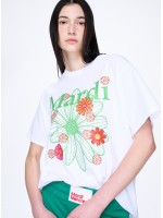 【韓國獨家限時優惠】韓國MARDI MERCREDI - TSHIRT FLOWERMARDI BLOSSOM_WHITE GREEN