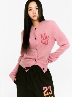 韓國MARDI MERCREDI - MOHAIR CARDIGAN ROUND NECK MRCD_PINK HOTPINK