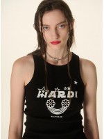 韓國MARDI MERCREDI - TANK RACER RAINBOW CRACK_BLACK WHITE