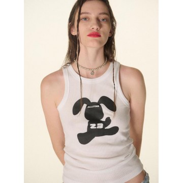 韓國MARDI MERCREDI -  TANK RACER BUNNY_WHITE BLACK