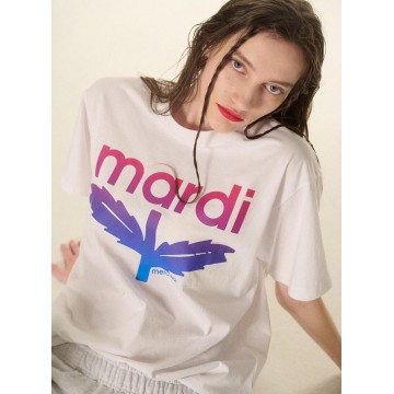 韓國MARDI MERCREDI - TSHIRT BLOOMMARDI GRADATION_WHITE PURPLE