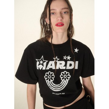 韓國MARDI MERCREDI -  TSHIRT RAINBOW CRACK_BLACK WHITE