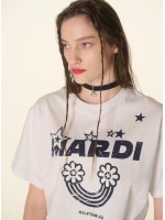 韓國MARDI MERCREDI -  TSHIRT RAINBOW CRACK_WHITE NAVY