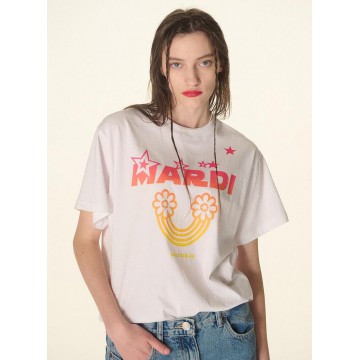韓國MARDI MERCREDI - TSHIRT RAINBOW GRADATION_WHITE PINK