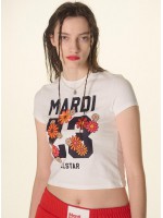 韓國MARDI MERCREDI - CROPPED TSHIRT NUMERO 23_WHITE NAVY
