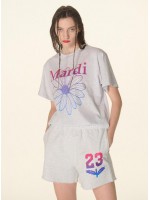 韓國MARDI MERCREDI -  TSHIRT FLOWERMARDI GRADATION_HEATHER PURPLE