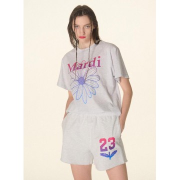 韓國MARDI MERCREDI -  TSHIRT FLOWERMARDI GRADATION_HEATHER PURPLE