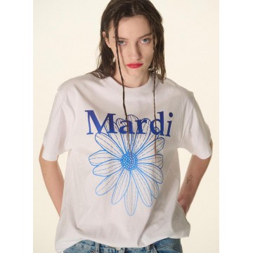 韓國MARDI MERCREDI - TSHIRT FLOWERMARDI GRADATION_WHITE BLUE