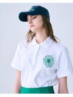 韓國MARDIMERCREDI - PIQUET TSHIRT FLOWER NEEDLEWORK_WHITE GREEN