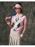 韓國MARDIMERCREDI - ARGYLE KNIT PIQUET_PINK GREEN