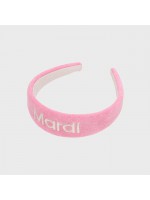 韓國MARDIMERCREDI - HAIR BAND LOGO EMBELLISHMENT TERRY_PINK WHITE