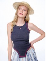 韓國MARDIMERCREDI - BODY SUIT DETAIL SLEEVELESS TOP_CHARCOAL