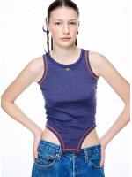 韓國MARDIMERCREDI - BODY SUIT DETAIL SLEEVELESS TOP_NAVY