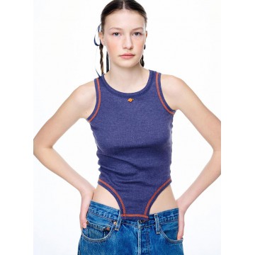 韓國MARDIMERCREDI - BODY SUIT DETAIL SLEEVELESS TOP_NAVY