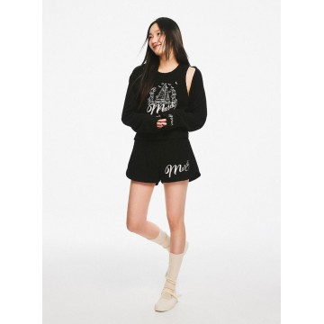 韓國MARDIMERCREDI - TERRY SHORTS_BLACK CREAM
