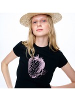 韓國MARDIMERCREDI - CROPPED TSHIRT LES FRAISES_BLACK PINK